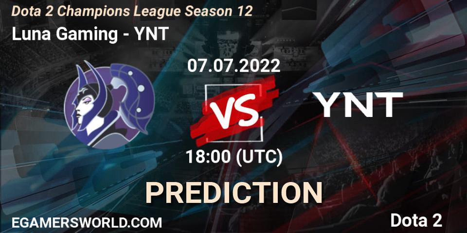 Luna Gaming - YNT: Maç tahminleri. 07.07.2022 at 18:00, Dota 2, Dota 2 Champions League Season 12