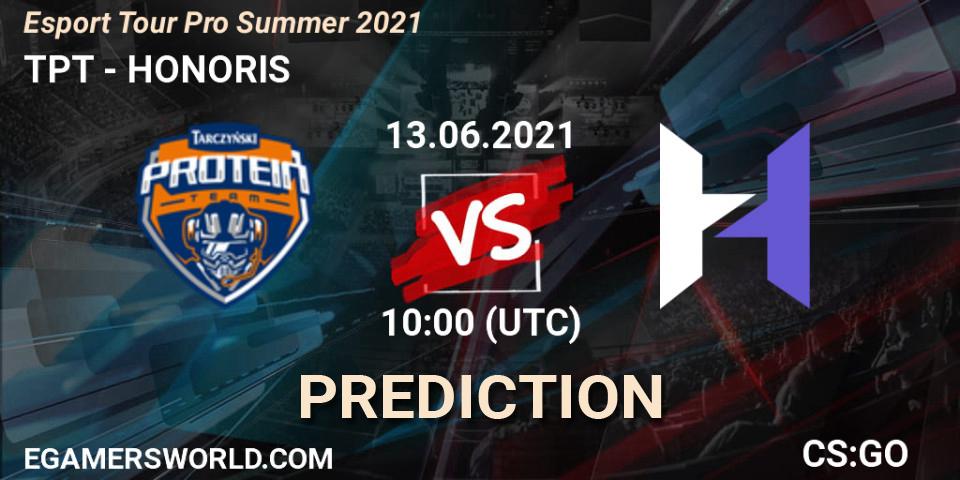 TPT - HONORIS: Maç tahminleri. 13.06.2021 at 10:00, Counter-Strike (CS2), Esport Tour Pro Summer 2021