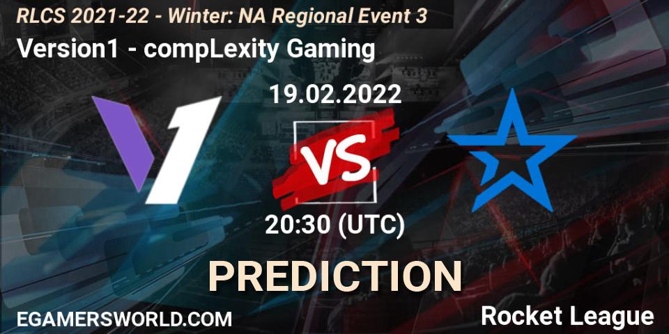 Version1 - compLexity Gaming: Maç tahminleri. 19.02.2022 at 20:30, Rocket League, RLCS 2021-22 - Winter: NA Regional Event 3
