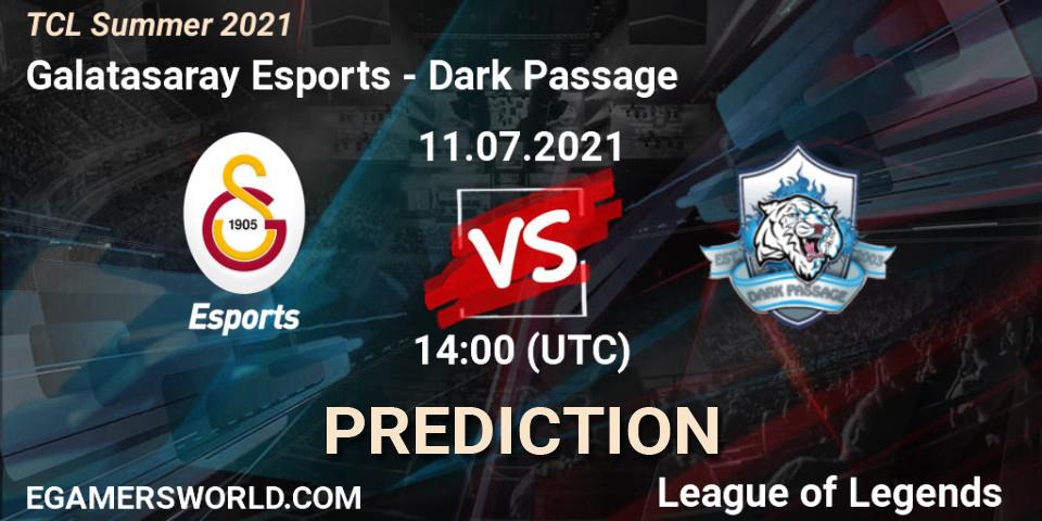 Galatasaray Esports - Dark Passage: Maç tahminleri. 11.07.2021 at 14:00, LoL, TCL Summer 2021