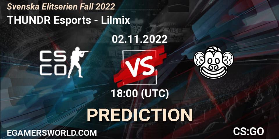 THUNDR Esports - Lilmix: Maç tahminleri. 02.11.2022 at 18:00, Counter-Strike (CS2), Svenska Elitserien Fall 2022