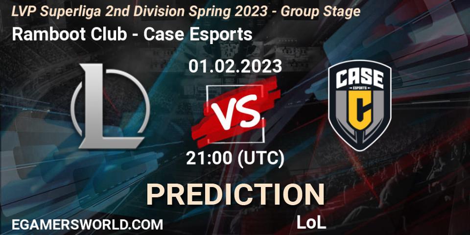 Ramboot Club - Case Esports: Maç tahminleri. 01.02.2023 at 21:00, LoL, LVP Superliga 2nd Division Spring 2023 - Group Stage