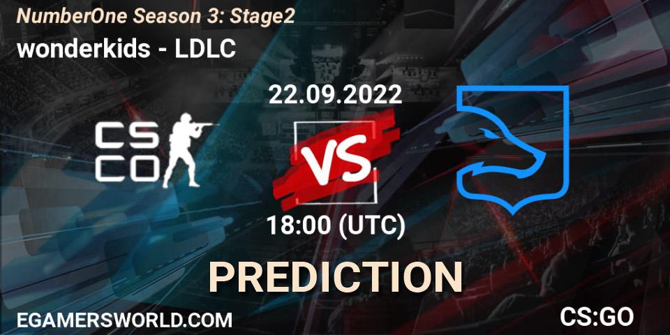 wonderkids - LDLC: Maç tahminleri. 22.09.2022 at 18:00, Counter-Strike (CS2), NumberOne Season 3: Stage 2