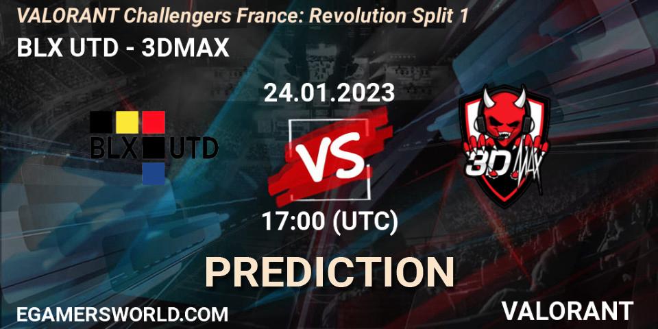 BLX UTD - 3DMAX: Maç tahminleri. 24.01.2023 at 17:00, VALORANT, VALORANT Challengers 2023 France: Revolution Split 1