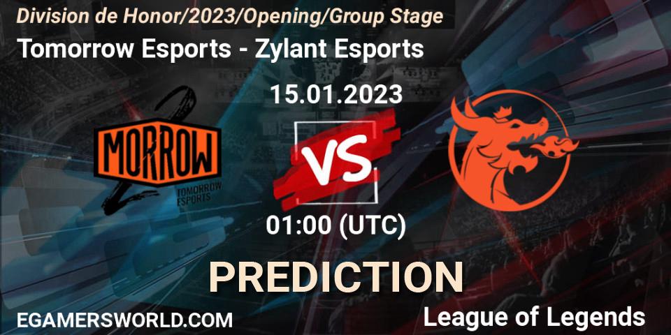 Tomorrow Esports - Zylant Esports: Maç tahminleri. 15.01.2023 at 01:00, LoL, División de Honor Opening 2023 - Group Stage