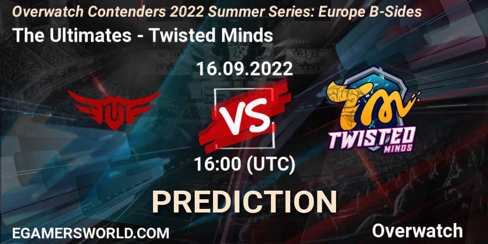 The Ultimates - Twisted Minds: Maç tahminleri. 16.09.2022 at 16:00, Overwatch, Overwatch Contenders 2022 Summer Series: Europe B-Sides