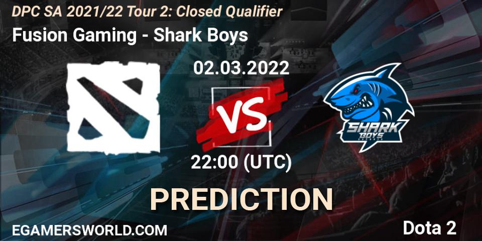 Fusion Gaming - Shark Boys: Maç tahminleri. 02.03.2022 at 22:11, Dota 2, DPC SA 2021/22 Tour 2: Closed Qualifier