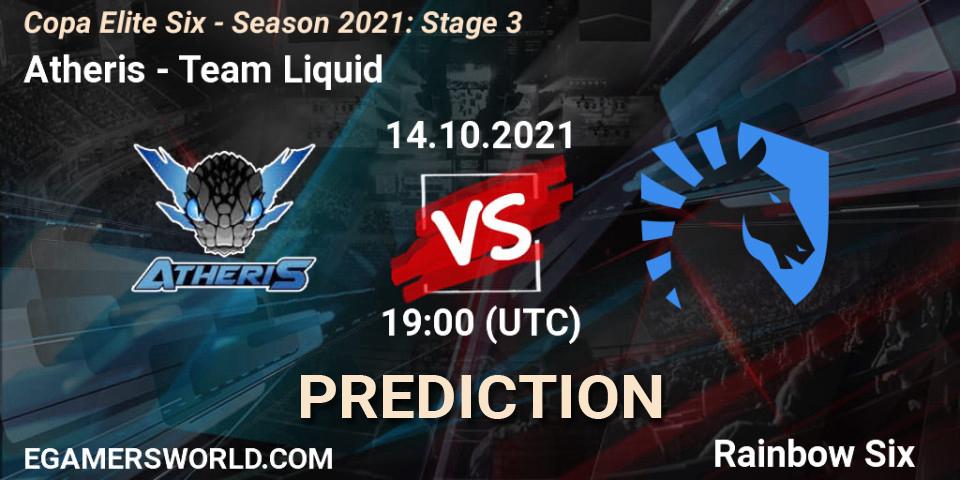 Atheris - Team Liquid: Maç tahminleri. 14.10.2021 at 19:00, Rainbow Six, Copa Elite Six - Season 2021: Stage 3