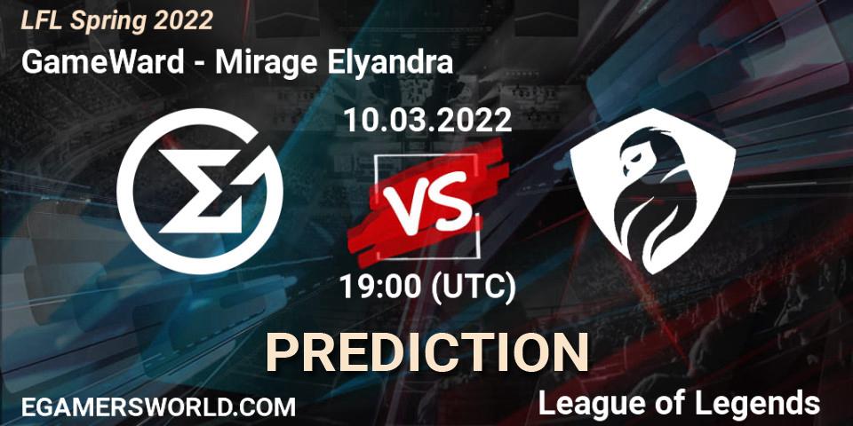 GameWard - Mirage Elyandra: Maç tahminleri. 10.03.2022 at 19:00, LoL, LFL Spring 2022