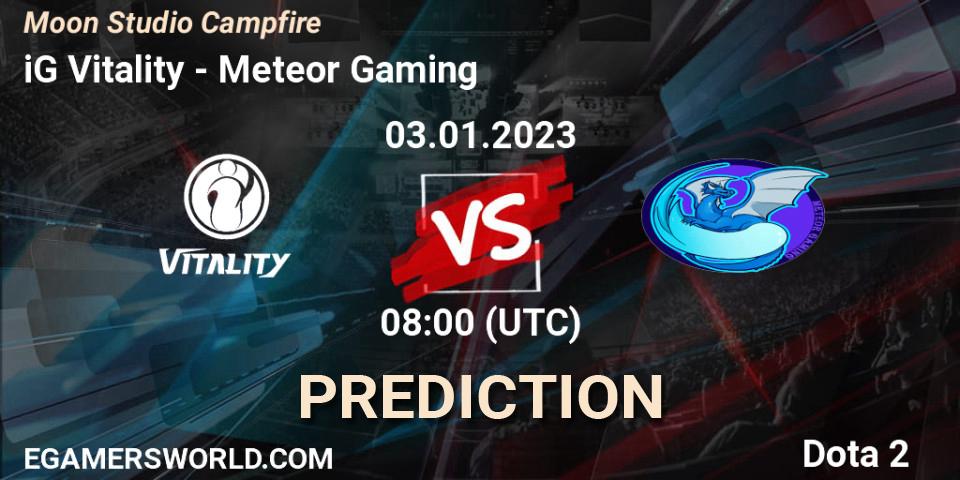 iG Vitality - Meteor Gaming: Maç tahminleri. 03.01.2023 at 08:00, Dota 2, Moon Studio Campfire