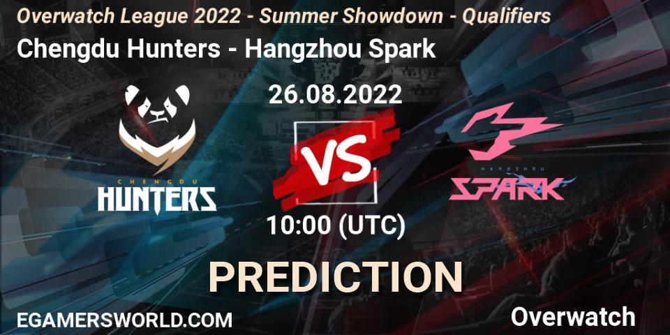 Chengdu Hunters - Hangzhou Spark: Maç tahminleri. 26.08.2022 at 10:00, Overwatch, Overwatch League 2022 - Summer Showdown - Qualifiers