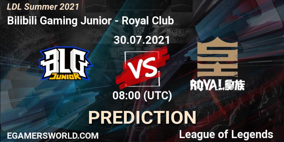 Bilibili Gaming Junior - Royal Club: Maç tahminleri. 31.07.2021 at 09:00, LoL, LDL Summer 2021