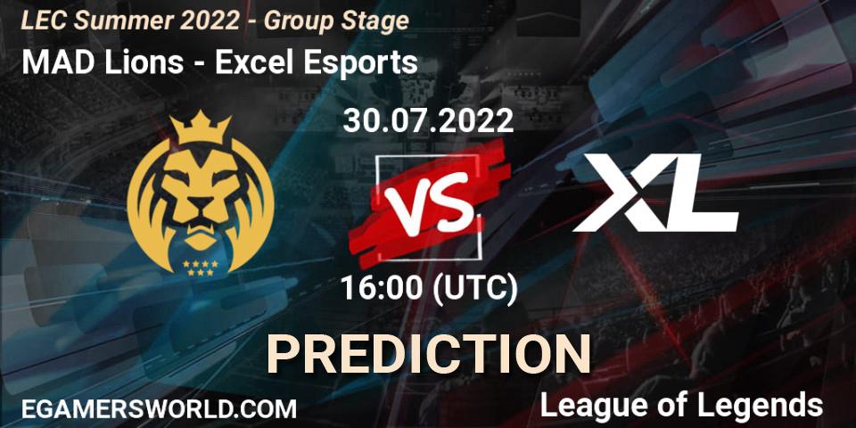 MAD Lions - Excel Esports: Maç tahminleri. 30.07.2022 at 17:00, LoL, LEC Summer 2022 - Group Stage