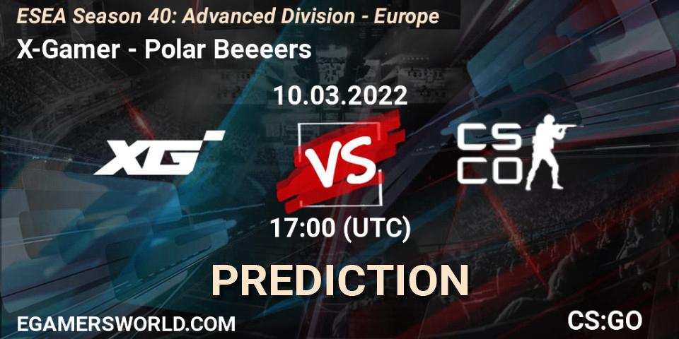 X-Gamer - Polar Beeeers: Maç tahminleri. 10.03.2022 at 17:00, Counter-Strike (CS2), ESEA Season 40: Advanced Division - Europe