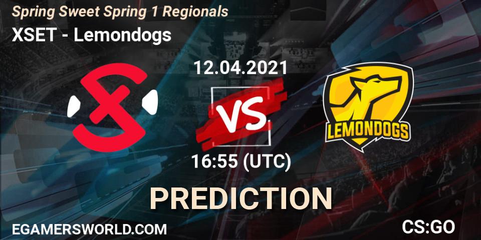 XSET - Lemondogs: Maç tahminleri. 12.04.2021 at 16:55, Counter-Strike (CS2), Spring Sweet Spring 1 Regionals