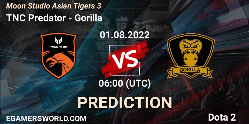 TNC Predator - Gorilla: Maç tahminleri. 01.08.2022 at 06:16, Dota 2, Moon Studio Asian Tigers 3