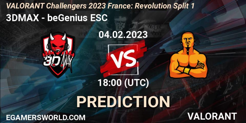 3DMAX - beGenius ESC: Maç tahminleri. 04.02.23, VALORANT, VALORANT Challengers 2023 France: Revolution Split 1