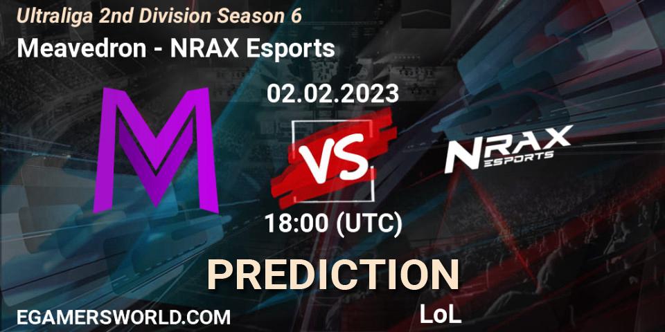 Meavedron - NRAX Esports: Maç tahminleri. 02.02.2023 at 18:00, LoL, Ultraliga 2nd Division Season 6