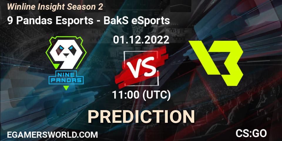 9 Pandas Esports - BakS eSports: Maç tahminleri. 01.12.22, CS2 (CS:GO), Winline Insight Season 2