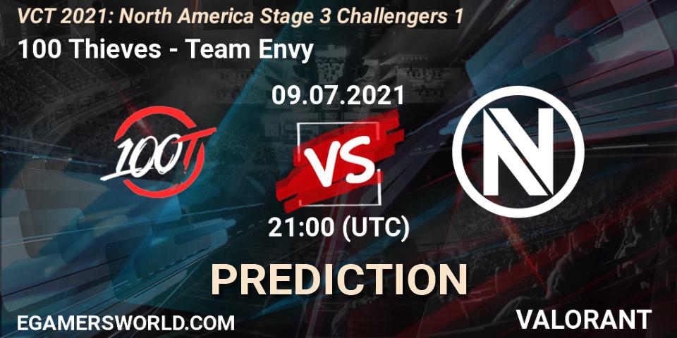 100 Thieves - Team Envy: Maç tahminleri. 09.07.2021 at 21:00, VALORANT, VCT 2021: North America Stage 3 Challengers 1