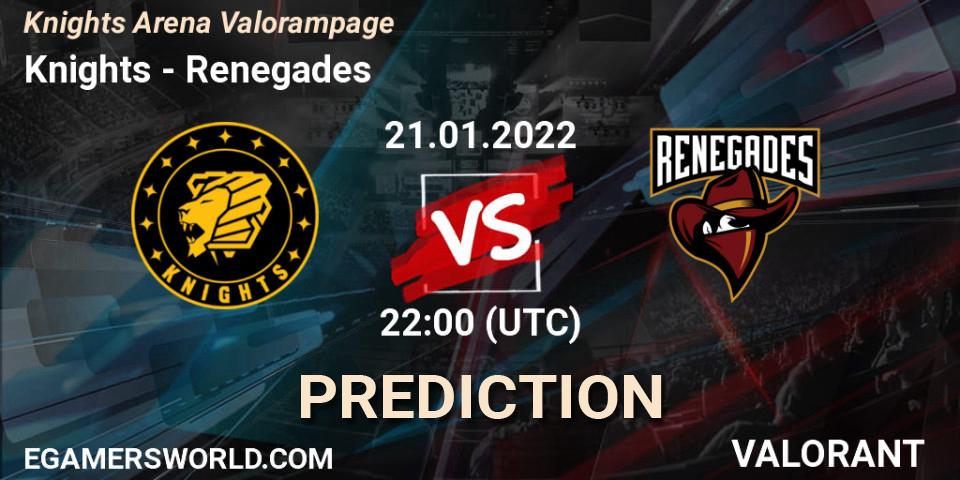 Knights - Renegades: Maç tahminleri. 21.01.2022 at 22:00, VALORANT, Knights Arena Valorampage