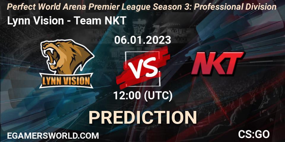 Lynn Vision - Team NKT: Maç tahminleri. 06.01.23, CS2 (CS:GO), Perfect World Arena Premier League Season 3: Professional Division