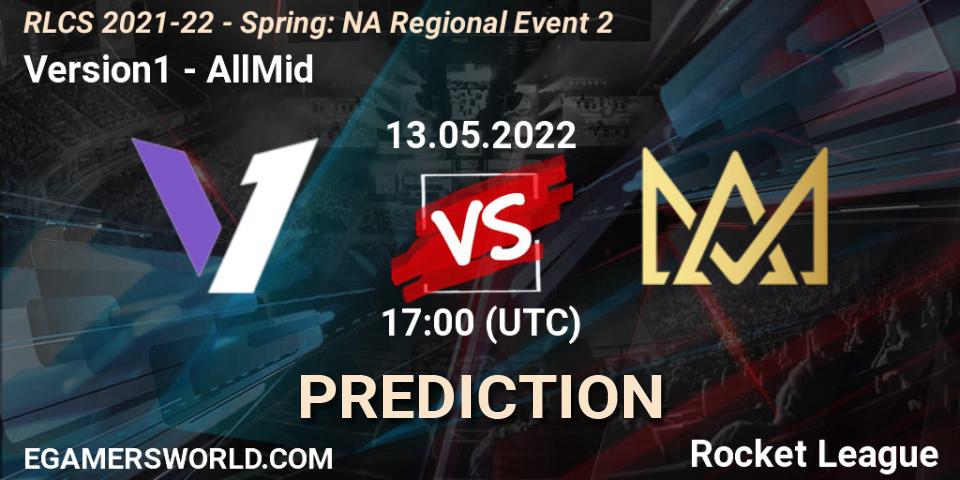 Version1 - AllMid: Maç tahminleri. 13.05.22, Rocket League, RLCS 2021-22 - Spring: NA Regional Event 2