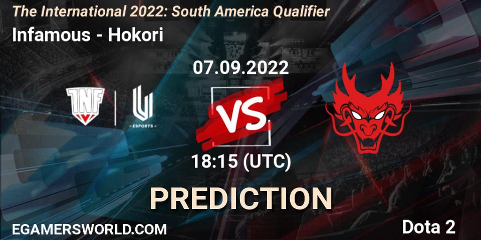 Infamous - Hokori: Maç tahminleri. 07.09.2022 at 18:16, Dota 2, The International 2022: South America Qualifier