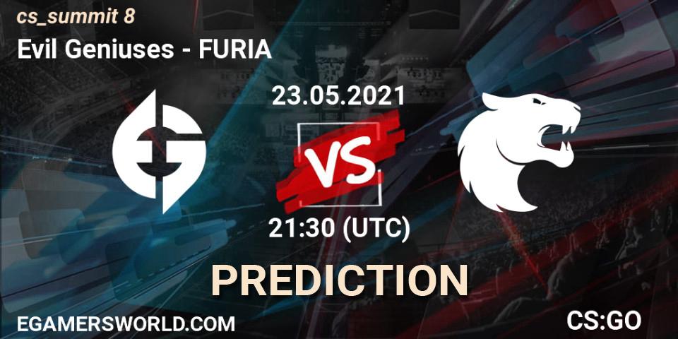Evil Geniuses - FURIA: Maç tahminleri. 23.05.2021 at 21:30, Counter-Strike (CS2), cs_summit 8
