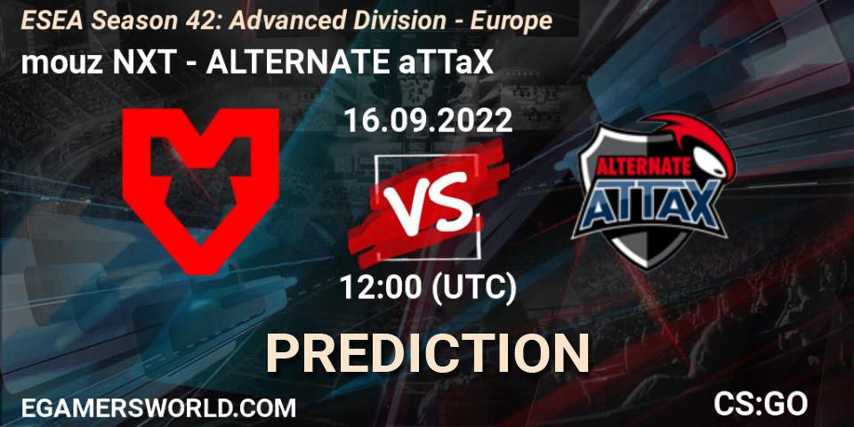 mouz NXT - ALTERNATE aTTaX: Maç tahminleri. 16.09.2022 at 12:00, Counter-Strike (CS2), ESEA Season 42: Advanced Division - Europe