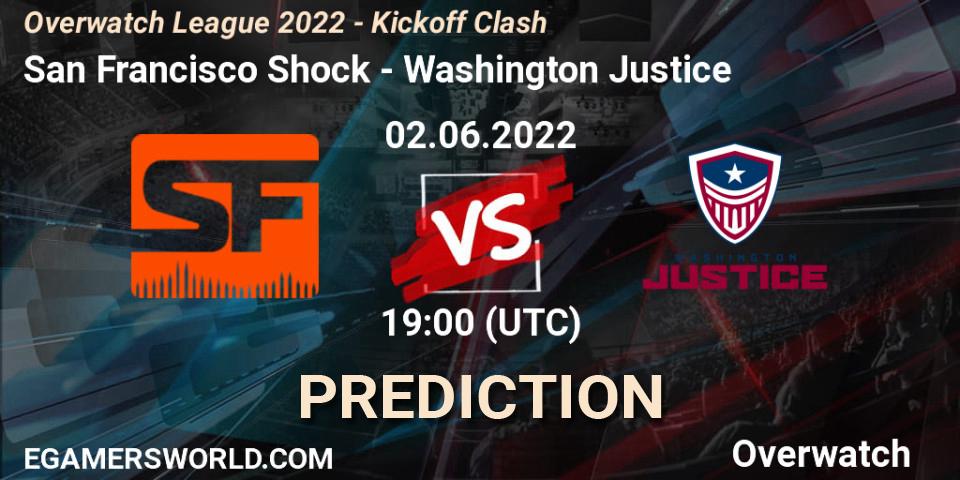 San Francisco Shock - Washington Justice: Maç tahminleri. 02.06.2022 at 19:00, Overwatch, Overwatch League 2022 - Kickoff Clash