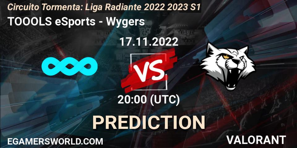 TOOOLS eSports - Wygers: Maç tahminleri. 24.11.2022 at 20:00, VALORANT, Circuito Tormenta: Liga Radiante 2022 2023 S1
