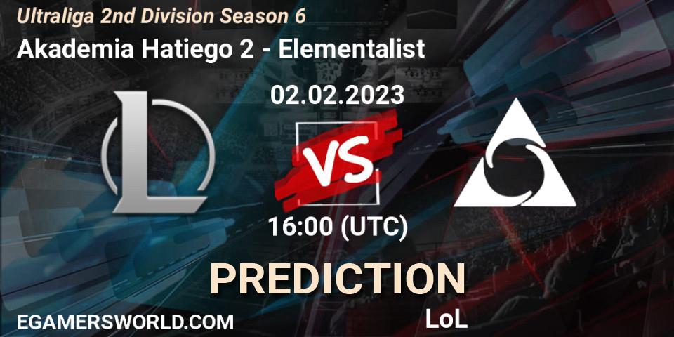 Akademia Hatiego 2 - Elementalist: Maç tahminleri. 02.02.2023 at 16:00, LoL, Ultraliga 2nd Division Season 6