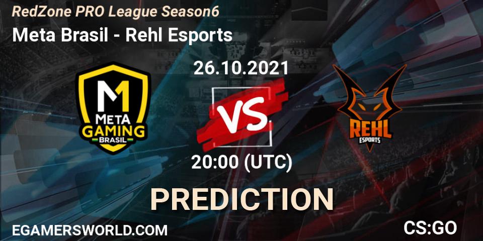 Meta Gaming BR - Rehl Esports: Maç tahminleri. 26.10.2021 at 20:00, Counter-Strike (CS2), RedZone PRO League Season 6