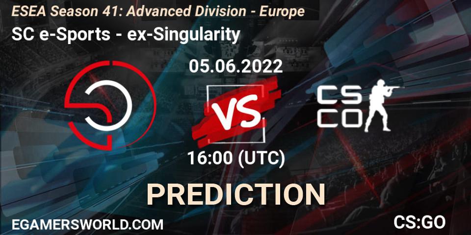 SC e-Sports - ex-Singularity: Maç tahminleri. 05.06.22, CS2 (CS:GO), ESEA Season 41: Advanced Division - Europe