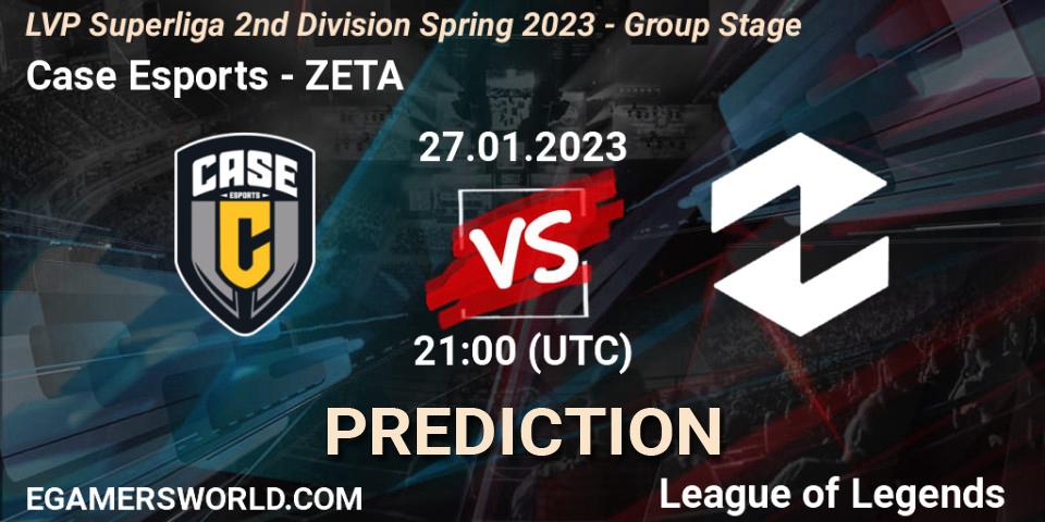 Case Esports - ZETA: Maç tahminleri. 27.01.2023 at 21:00, LoL, LVP Superliga 2nd Division Spring 2023 - Group Stage