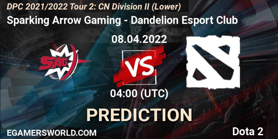 Sparking Arrow Gaming - Dandelion Esport Club: Maç tahminleri. 22.04.22, Dota 2, DPC 2021/2022 Tour 2: CN Division II (Lower)