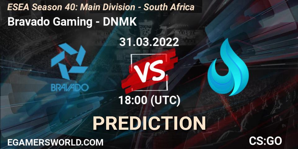 Bravado Gaming - DNMK: Maç tahminleri. 31.03.2022 at 18:00, Counter-Strike (CS2), ESEA Season 40: Main Division - South Africa