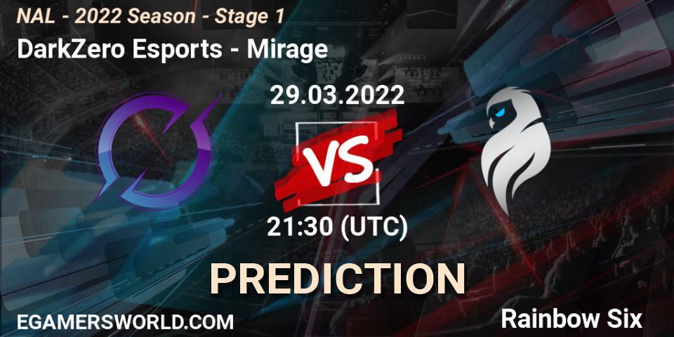 DarkZero Esports - Mirage: Maç tahminleri. 29.03.2022 at 21:30, Rainbow Six, NAL - Season 2022 - Stage 1