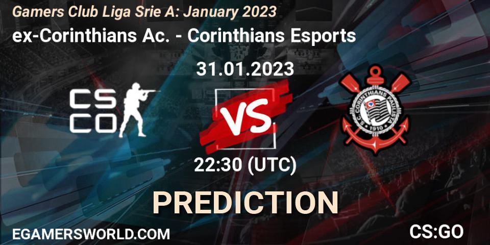 ex-Corinthians Ac. - Corinthians Esports: Maç tahminleri. 31.01.23, CS2 (CS:GO), Gamers Club Liga Série A: January 2023
