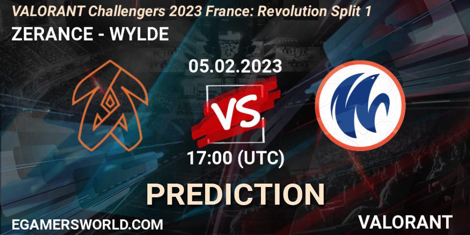 ZERANCE - WYLDE: Maç tahminleri. 05.02.23, VALORANT, VALORANT Challengers 2023 France: Revolution Split 1