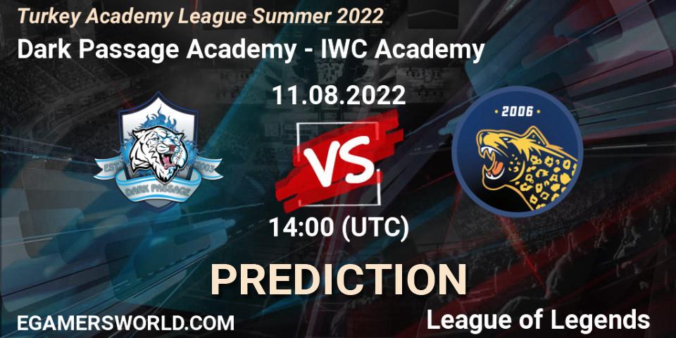 Dark Passage Academy - IWC Academy: Maç tahminleri. 11.08.2022 at 14:00, LoL, Turkey Academy League Summer 2022