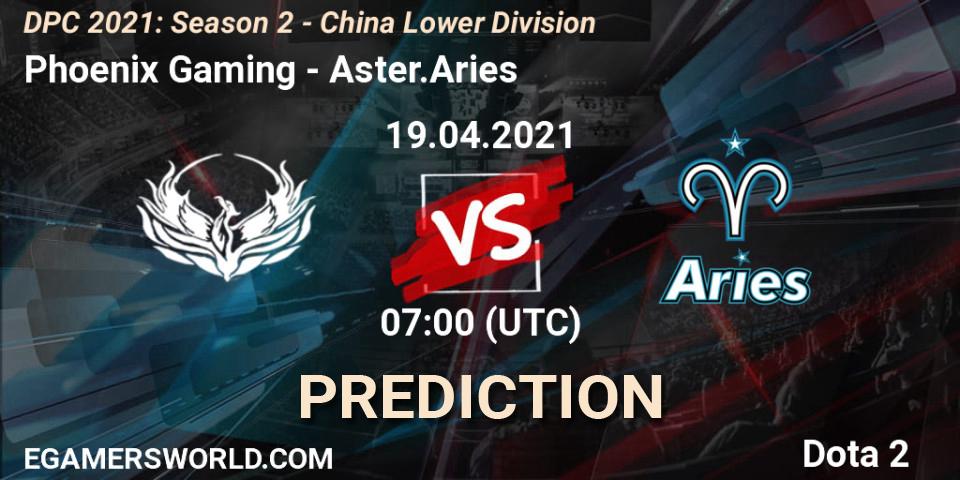 Phoenix Gaming - Aster.Aries: Maç tahminleri. 19.04.2021 at 06:54, Dota 2, DPC 2021: Season 2 - China Lower Division