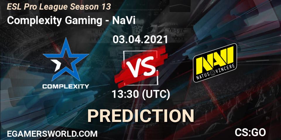 Complexity Gaming - NaVi: Maç tahminleri. 03.04.21, CS2 (CS:GO), ESL Pro League Season 13