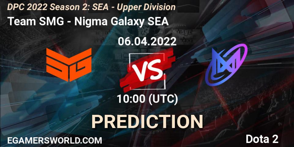 Team SMG - Nigma Galaxy SEA: Maç tahminleri. 06.04.2022 at 10:30, Dota 2, DPC 2021/2022 Tour 2 (Season 2): SEA Division I (Upper)