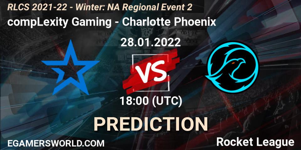 compLexity Gaming - Charlotte Phoenix: Maç tahminleri. 28.01.2022 at 18:00, Rocket League, RLCS 2021-22 - Winter: NA Regional Event 2