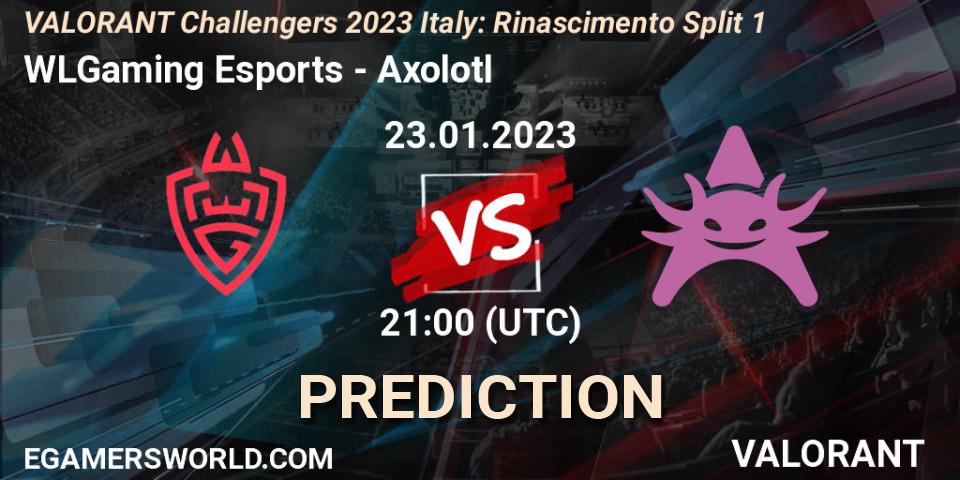 WLGaming Esports - Axolotl: Maç tahminleri. 23.01.2023 at 22:00, VALORANT, VALORANT Challengers 2023 Italy: Rinascimento Split 1