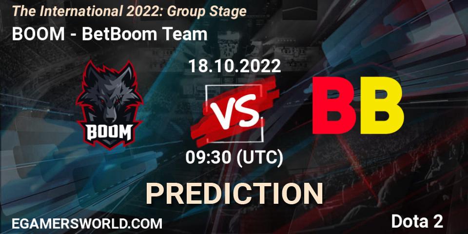 BOOM - BetBoom Team: Maç tahminleri. 18.10.2022 at 09:49, Dota 2, The International 2022: Group Stage