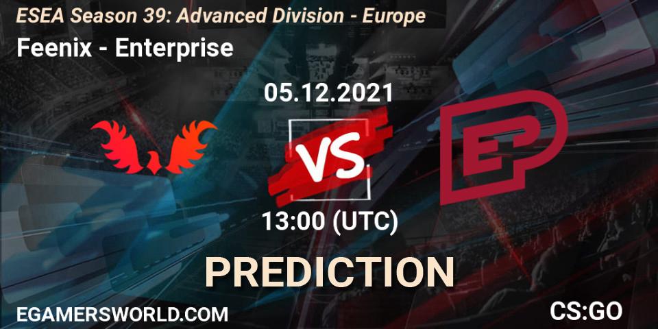 Feenix - Enterprise: Maç tahminleri. 05.12.2021 at 13:00, Counter-Strike (CS2), ESEA Season 39: Advanced Division - Europe