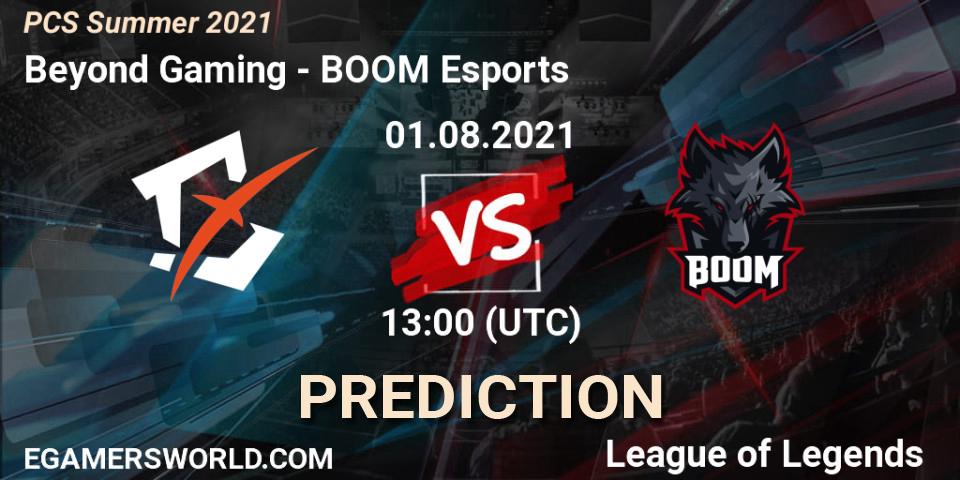 Beyond Gaming - BOOM Esports: Maç tahminleri. 01.08.2021 at 13:00, LoL, PCS Summer 2021